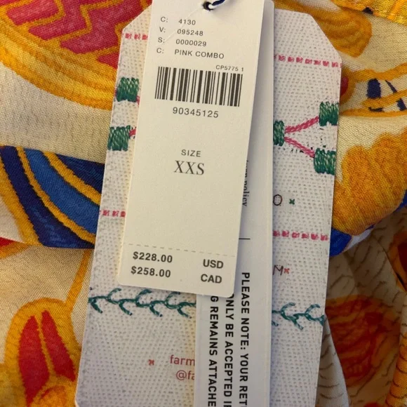 FARM RIO LONG-SLEEVE V-NECK WRAP MIDI DRESS - Picture 2 of 3